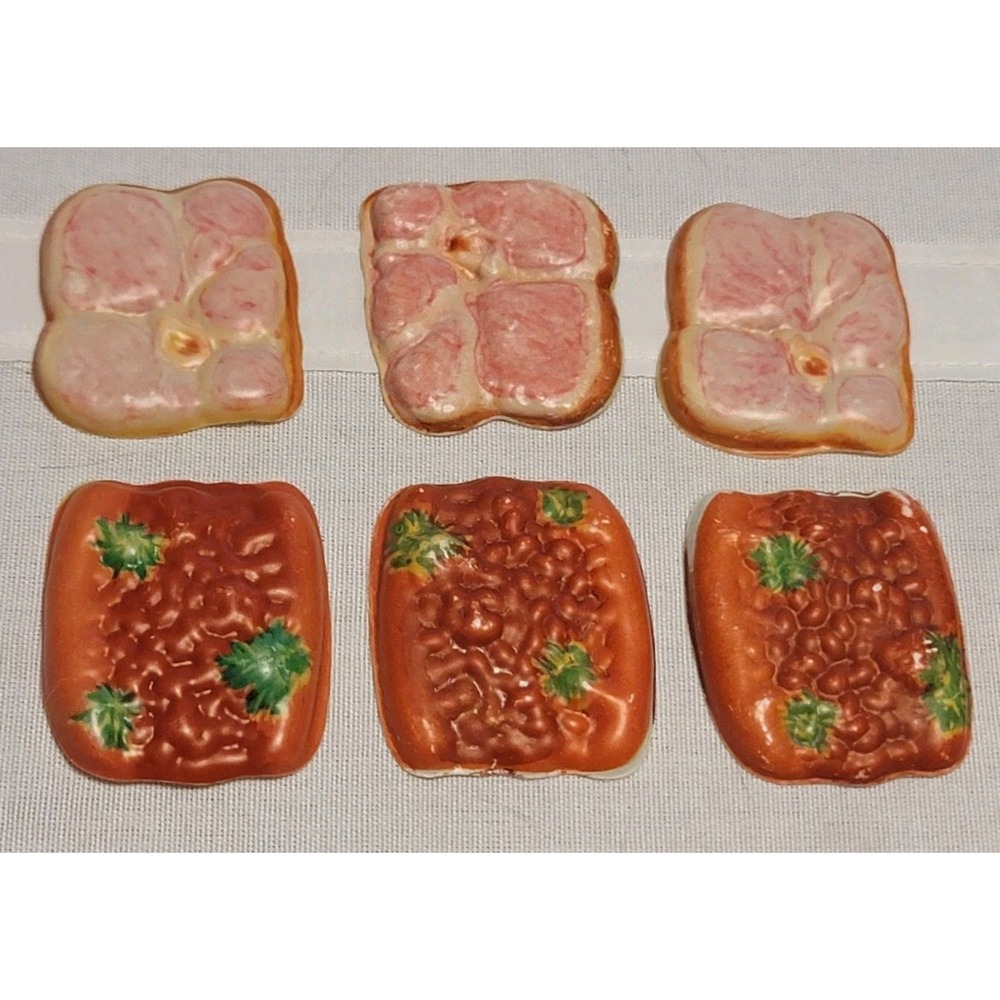 Vintage Celluloid Miniature Play Food Lot Toy Kitchen Cake Eclair 1940s 1950s - Picture 6 of 10